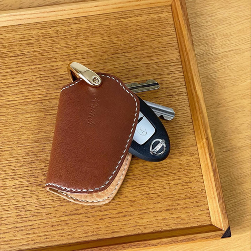 受注製作/スマートキーケース/配色7種/スマートキー＋鍵2本収納 キー