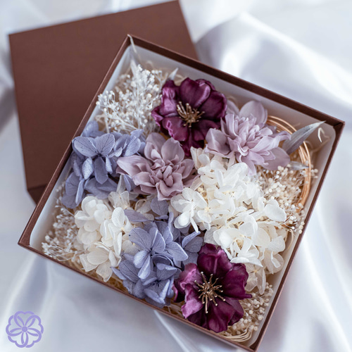 1450円 本物花 クラッシックパープル 髪飾り 卒業 入学 ブライダル