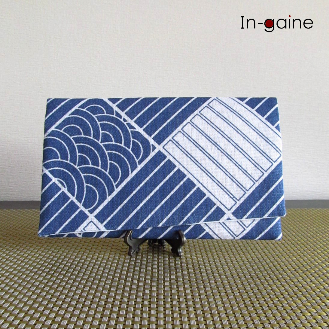 茶道具　ハト模様織出し　懐紙入れ　札入れ