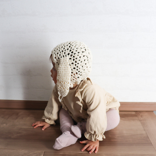 再販！】うさ耳ボンネット 帽子(ベビー・キッズ) mimo.cona 通販