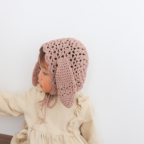 再販！】うさ耳ボンネット 帽子(ベビー・キッズ) mimo.cona 通販