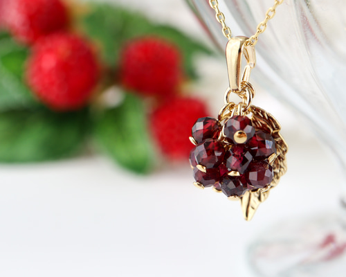 プレナイト ガーネット サンゴ 天然石ネックレス ガーネット 天然石 ネックレス レディース【GLOA-ETT グロア