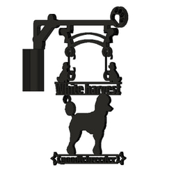 【リュウタロウ様　専用ページ】プードル　LOVE DOGシリーズ　吊り看板　 3枚目の画像