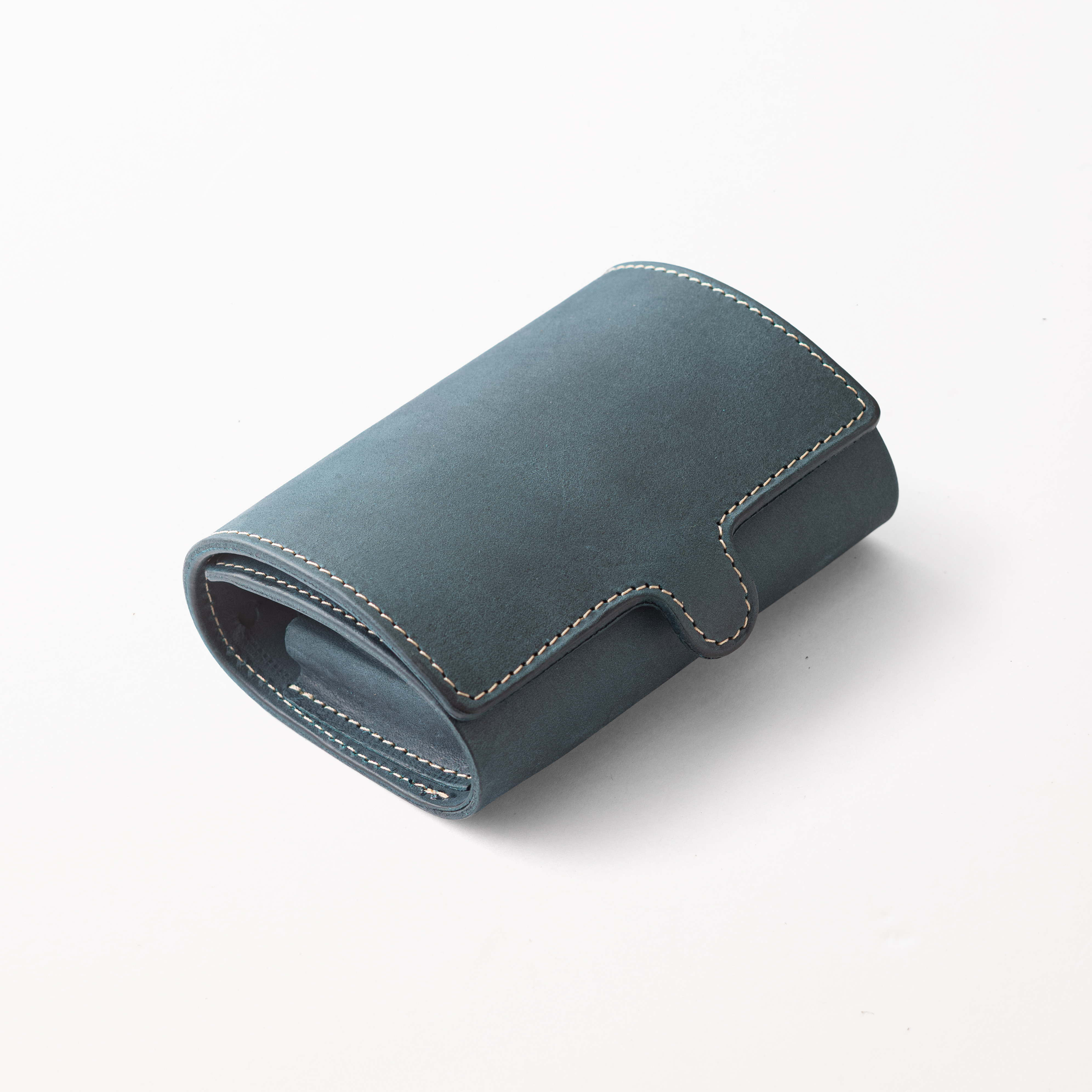 レザーくるみ財布/Color:Blue Green