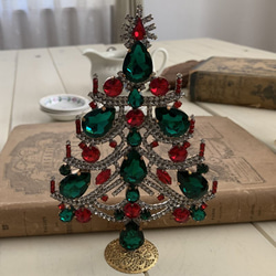 チェコガラスのクリスマスツリー♪drop*green&red その他