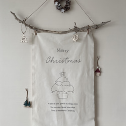 名入れ無料/Christmas tapestry/クリスマスタペストリー/ツリー/リース /クリスマス/タペストリー 3枚目の画像