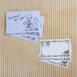 喫茶店のメッセージカードセット A&B 4枚目の画像