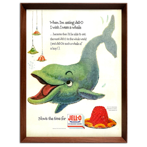 【正規品質保証】 JELL-O ゼリー 額付 広告 ヴィンテージ アメリカ 1950年代 コレクション