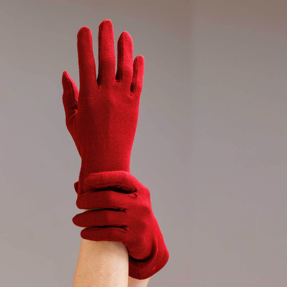 包郵【100%羊毛手套】109酒紅色/讓你的雙手看起來更漂亮的手套 第8張的照片