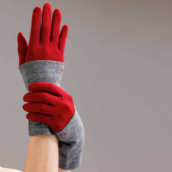 包郵【100%羊毛手套】109酒紅色/讓你的雙手看起來更漂亮的手套 第9張的照片