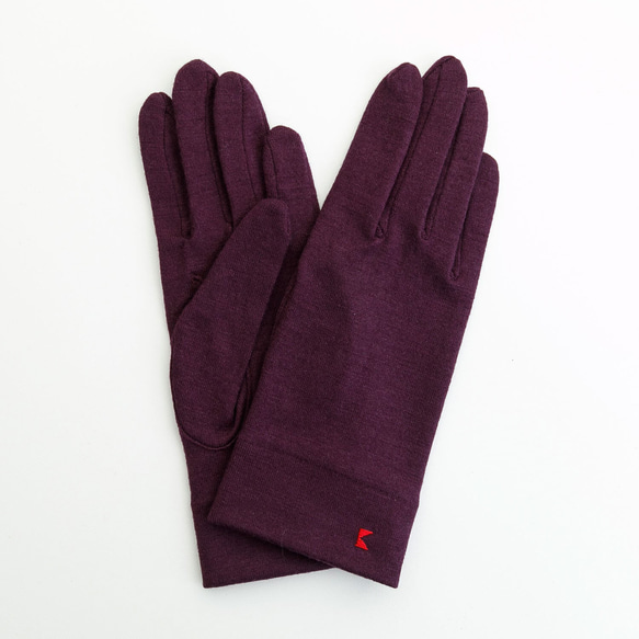 包郵【100%羊毛手套】113紫色/讓你的雙手看起來更漂亮的手套 第3張的照片