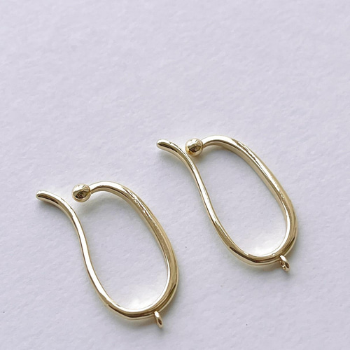 新商品 14kgf イヤーカフ カン付き 約27mm✖️15mm 2ペア4個 金具