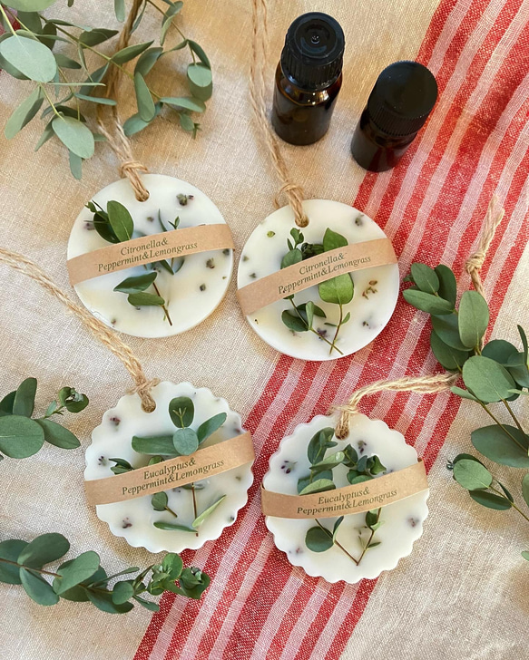 ユーカリのサシェ 天然精油のアロマワックスサシェ ⌘香りが選べる
