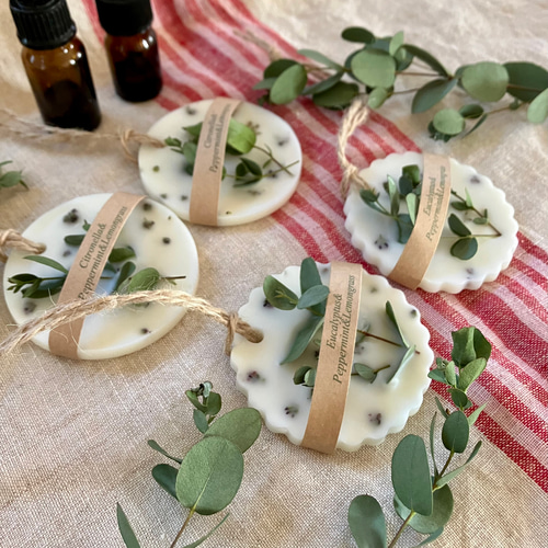 ユーカリのサシェ 天然精油のアロマワックスサシェ ⌘香りが選べる