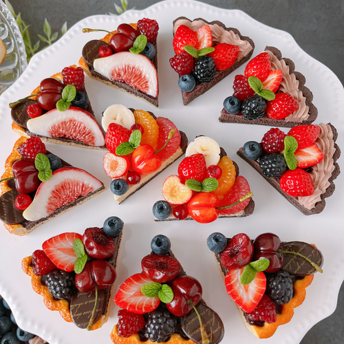 7種のフルーツタルト バックチャーム チョコタルト♡フォークチャーム