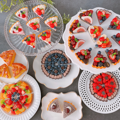 7種のフルーツタルト バックチャーム チョコタルト♡フォークチャーム