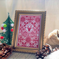 クロスステッチキット『ノルディック☆クリスマス』　クリスマス刺繍 10枚目の画像