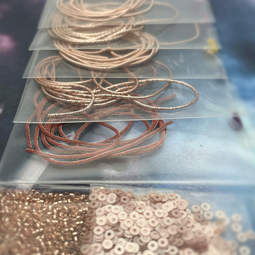 RoseGoldだらけのちょっとお得なフレンチワイヤー7種セット 限定