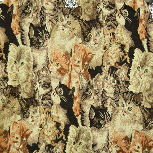 くらしを楽しむアイテム 猫柄ゴブラン織 カーディガンジャケット ジャケット Hand Made トップス