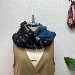 ハンドメイド♡ミナペルホネン♡ねじりスヌード♡タンバリン