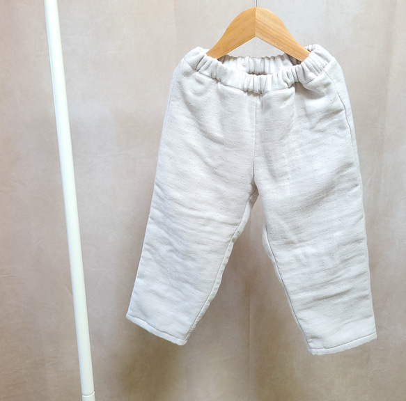 【優しさに包まれる 泉州タオルで作る服】ロング丈パンツ ズボン　子供服100〜130サイズ 2枚目の画像