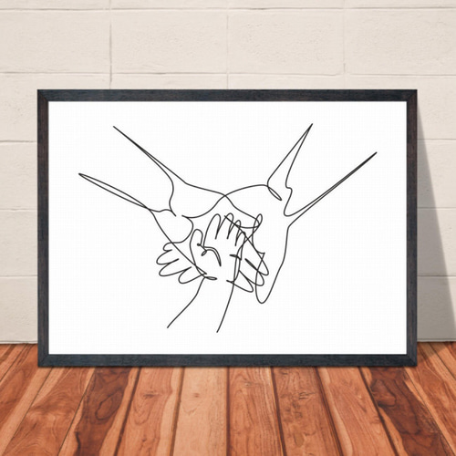 OTTA 手書きイラスト　ポスター　絵　アート おうち時間をテーマにしたユニークなアートポスター「Stayhome」｜Kisa