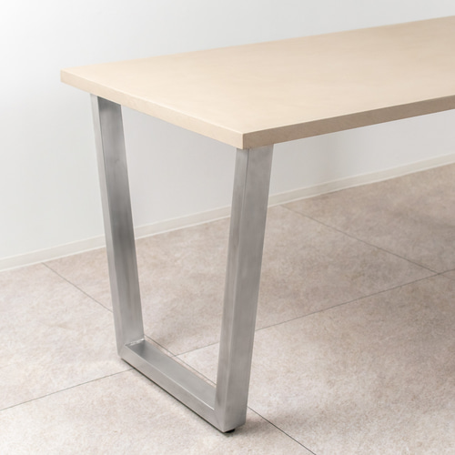 サイズが選べる」モールテックスダイニングテーブル（シルバー台形脚