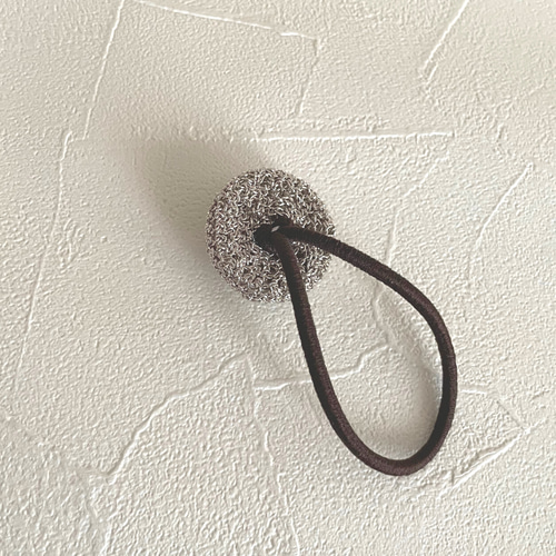 きらきら ビーズ ヘアゴム くるみボタン お花 ヘアゴム berry 通販  