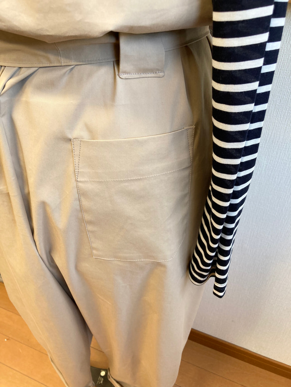 特價 Easy 背帶褲❤️無袖 sarouel 背帶褲 米色 (尺碼 L~LL) 第18張的照片
