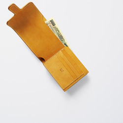レザー差し込み財布/Color:Honey 6枚目の画像