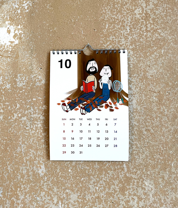 K様専用/おカッパさんとおヒゲさんの2023年のカレンダー 2枚目の画像