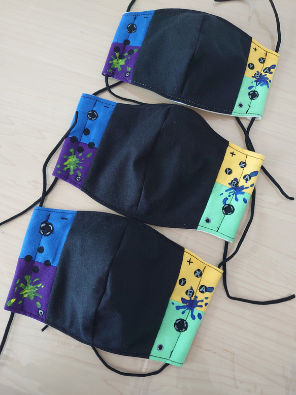 No.537 オーダーマスク　ハンドメイド　インク　ペンキ　ゲーム　スプラ スプラトゥーンバージョンスイッチマスク ゲームマスク キッズマスク