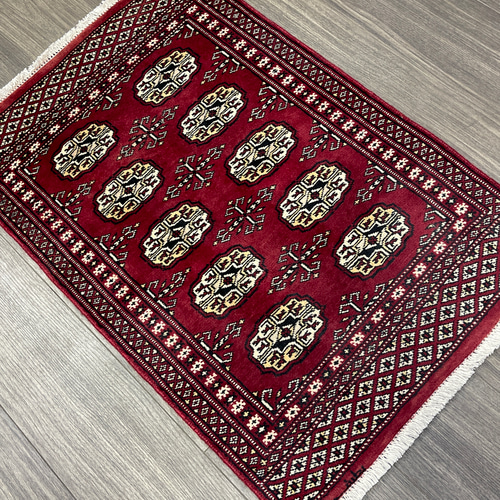 パキスタン手織り絨毯 ビンテージラグ 玄関マット 模様替え