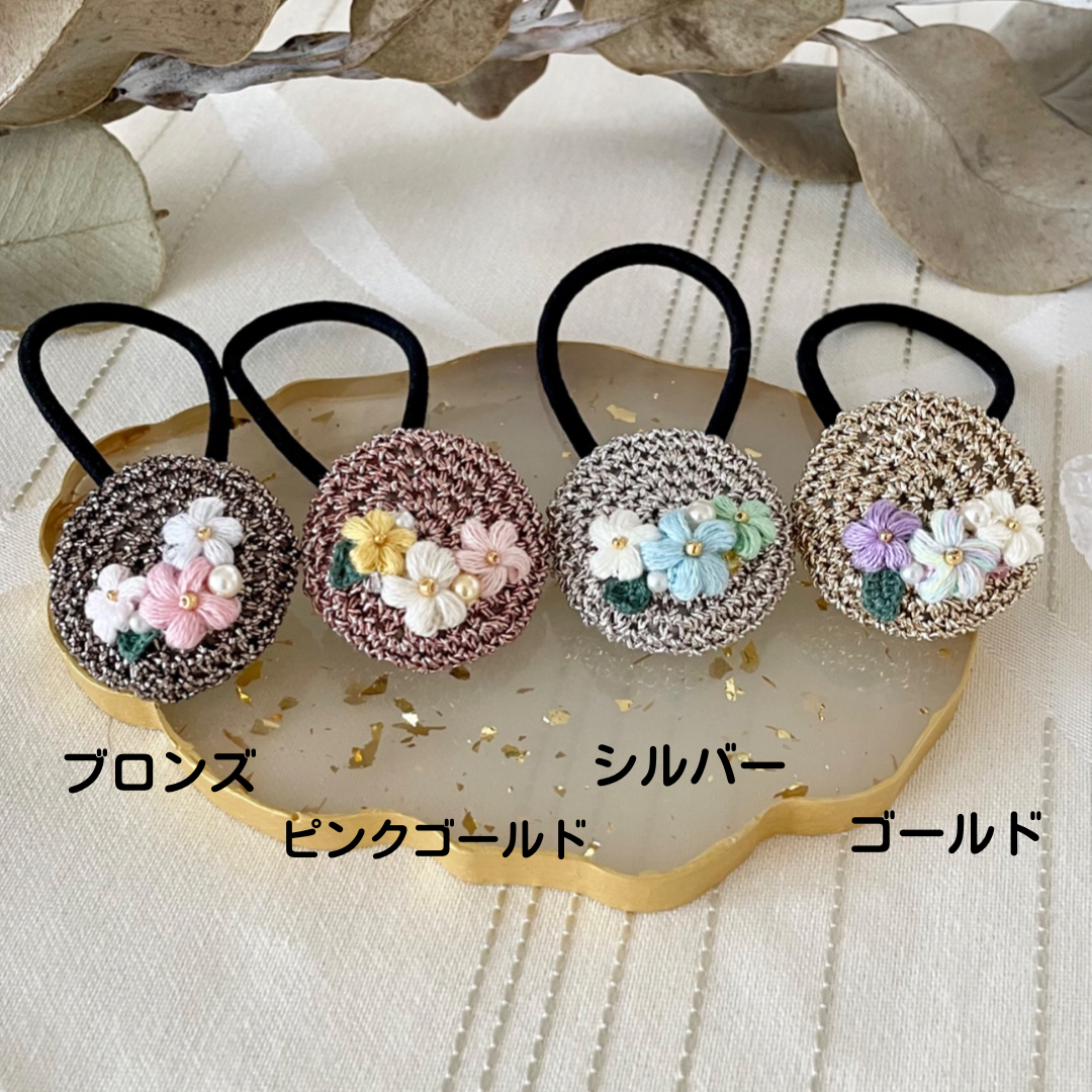 紫陽花にキラキラねこ(=^_^=)2.7センチくるみボタン☆ヘアゴム2点セット 紫陽花にキラキラねこ(=^_^=)2.7センチくるみボタン☆ヘアゴム2点セット