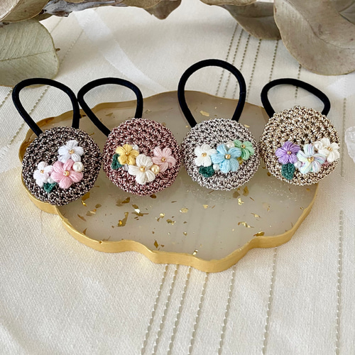 ☆専用　くるみボタン　ヘアゴム くるみボタンヘアゴム♡27mm3個セット ボタン cocoshop 通販
