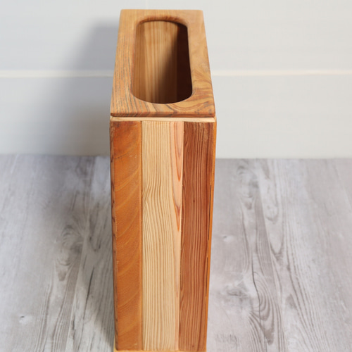 インテリア小物 No.1 | ダストボックス ゴミ箱 複数木材の組み合わせ