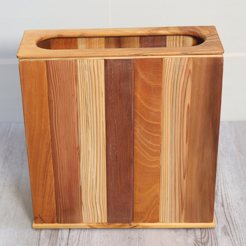 インテリア小物 No.1 | ダストボックス ゴミ箱 複数木材の組み合わせ