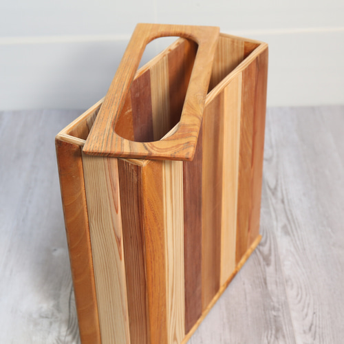 インテリア小物 No.1 | ダストボックス ゴミ箱 複数木材の組み合わせ