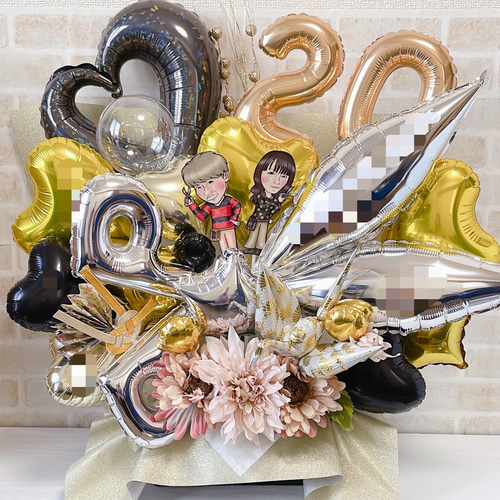 おむつケーキ バルーンギフト バルーンアレンジ バルーンブーケ 誕生日