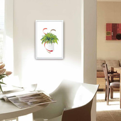 シンプル 　植物　かわいい  ポスター　A4    アート　アートポスター　seiはオリジナル専門スタジオ　807 4枚目の画像