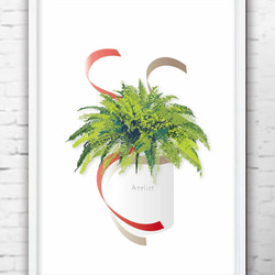 シンプル 　植物　かわいい  ポスター　A4    アート　アートポスター　seiはオリジナル専門スタジオ　807 3枚目の画像