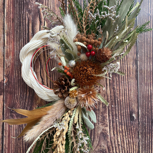 フォルモーサとスターチスのクリスマスお正月しめ縄