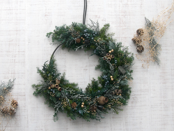 Christmas Wreath トナカイL -black- 6枚目の画像