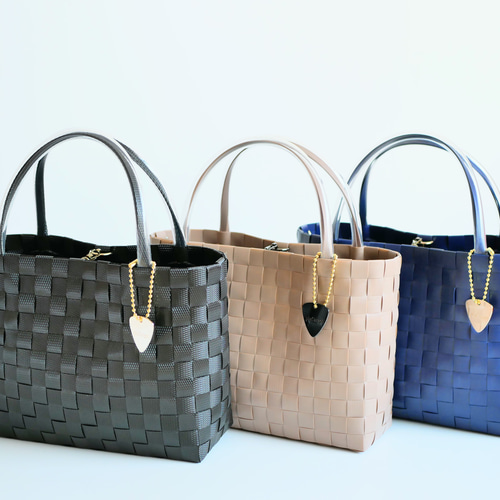 選べる9色〈持ち手カラー変更OK〉Sサイズ 2WAYプラカゴバッグ