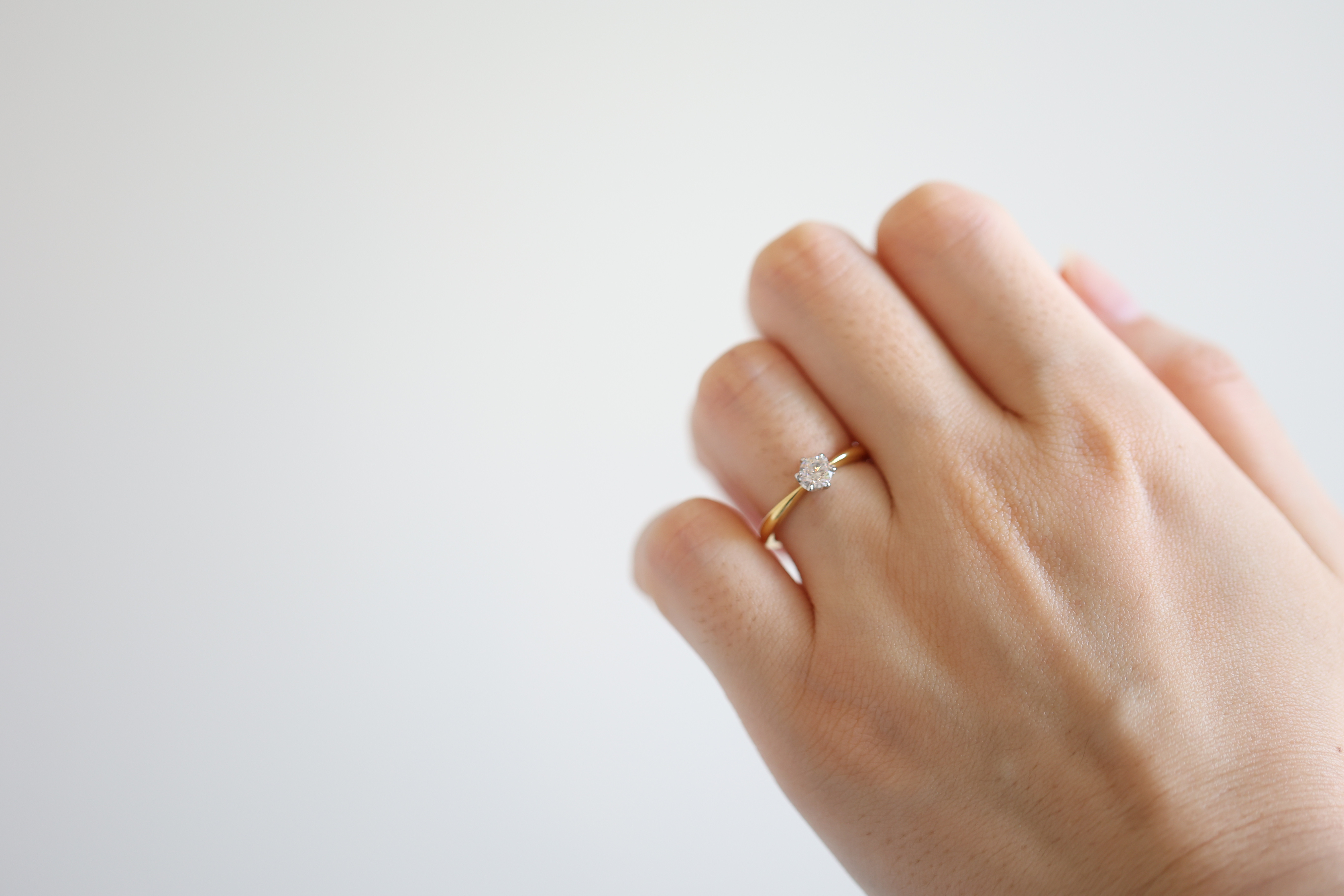 k18ピンク×プラチナ エンゲージリング（シンプル&クラシカル）