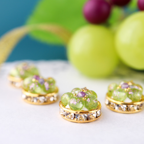 8月の誕生石タルト( ペリドット ) ピアス イヤリング 指輪 フェイク