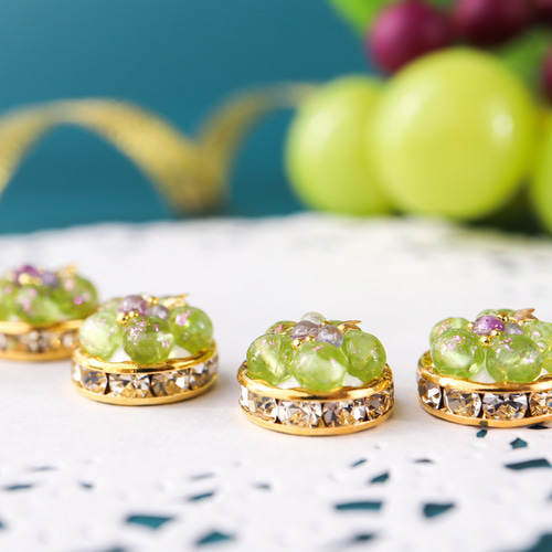 8月の誕生石タルト( ペリドット ) ピアス イヤリング 指輪 フェイク