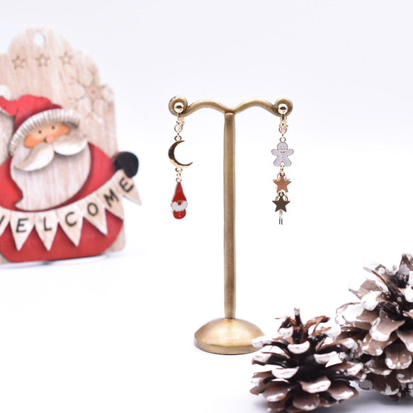 サンタとMerry Christmas×ピアスorイヤリング 7枚目の画像