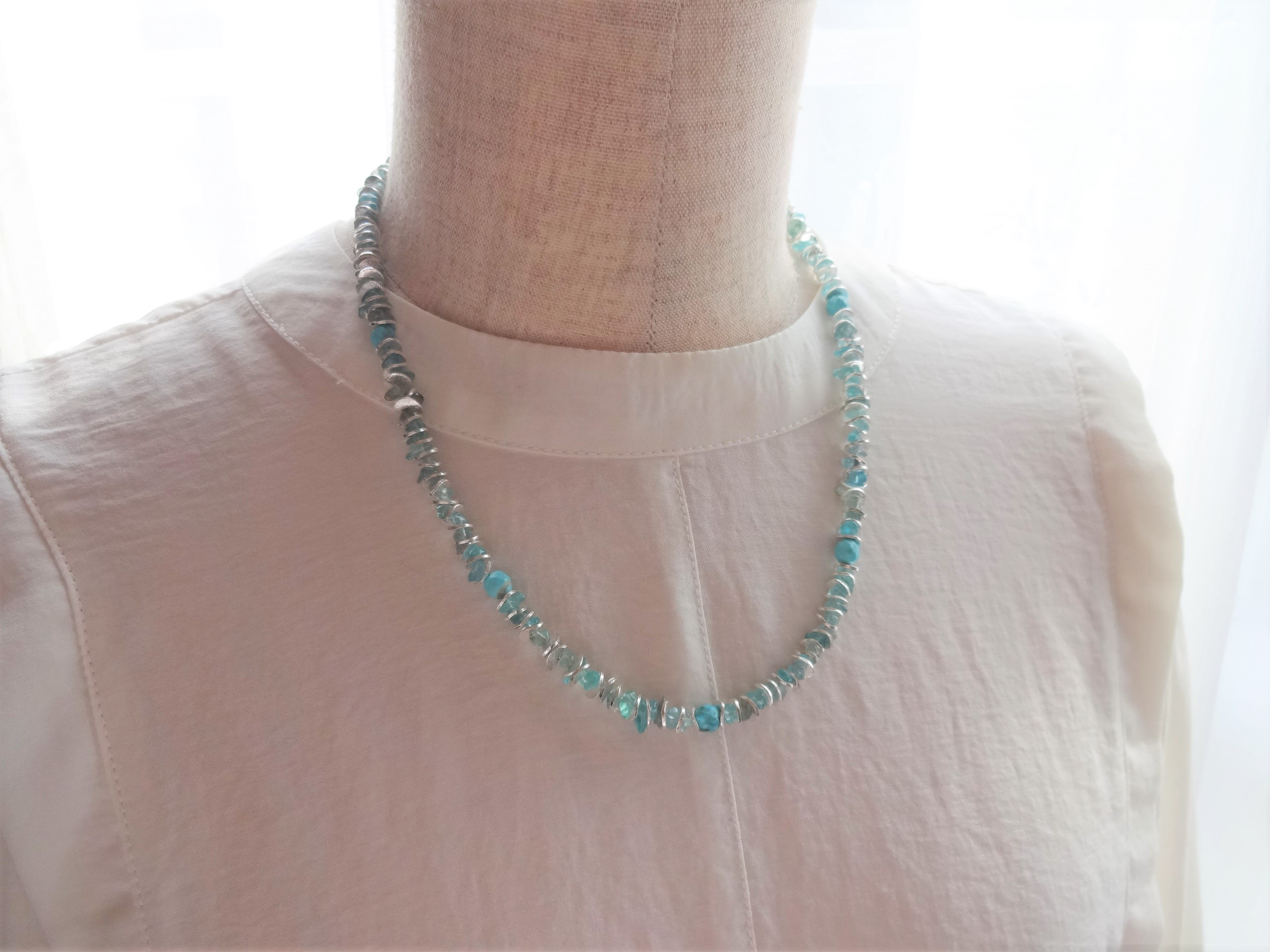 シルバー×アパタイト ネックレス