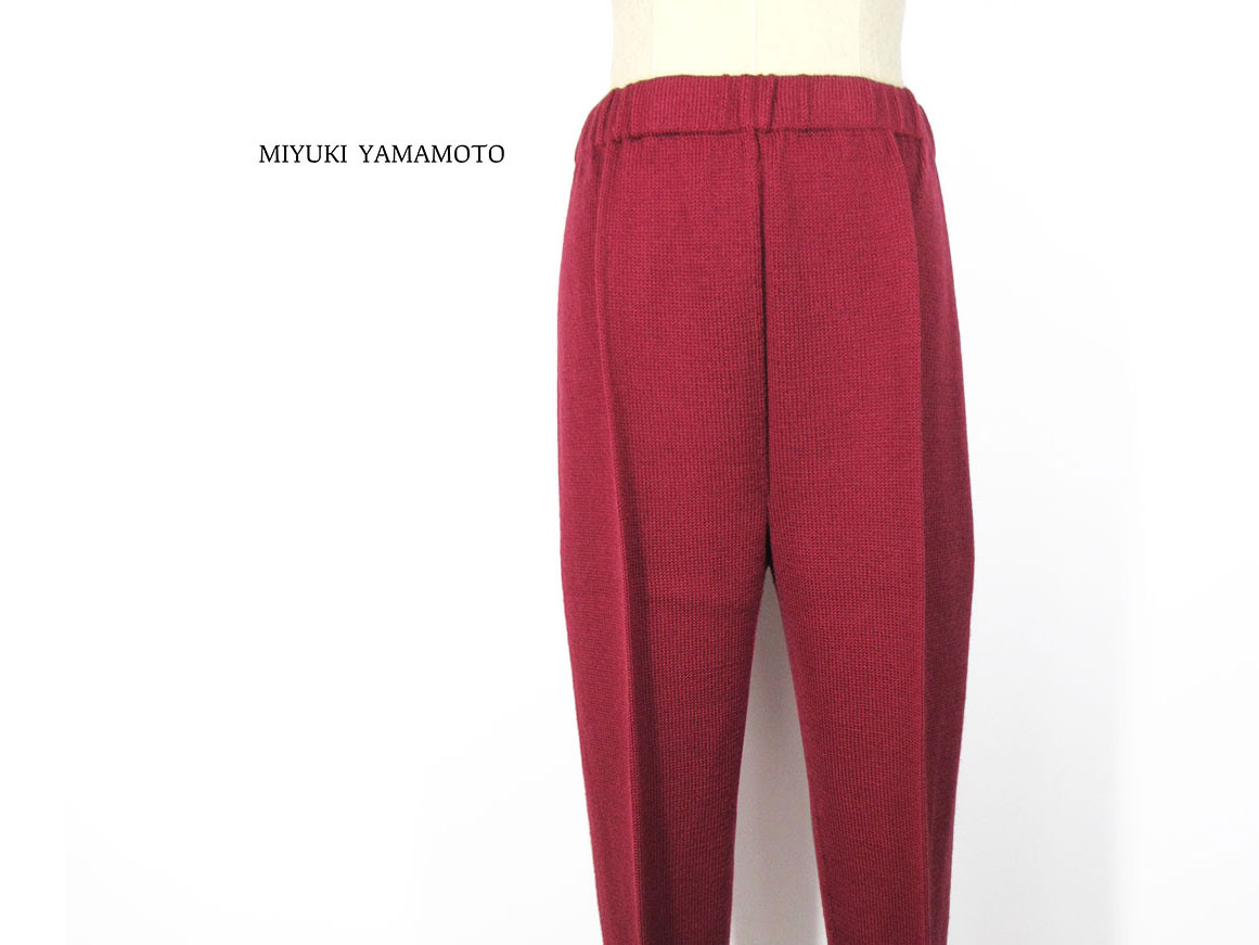 スリム ニットパンツ（ローズ） / １点物 / ニットウェア (No,417)